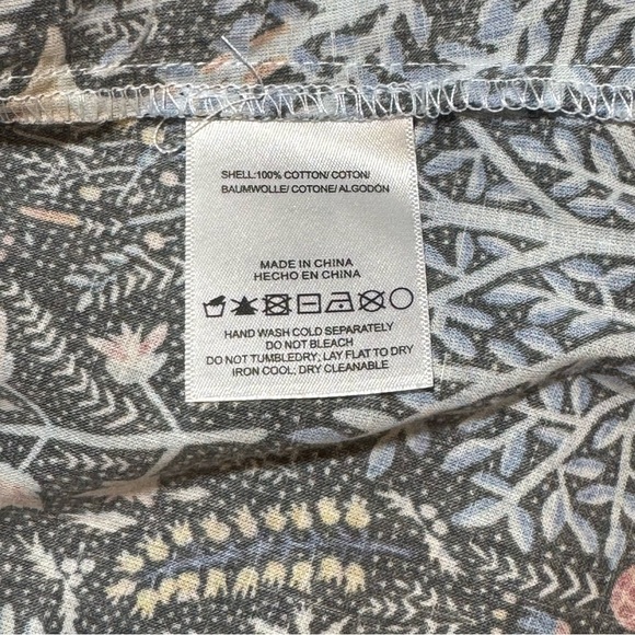 Stellah Fox Floral Peasant Tie-Neck Long Sleeve Blouse size Small Anthropologie - Picture 10 of 11